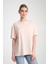 %100 Pamuk, Bisiklet Yaka, Oversize, Kısa Kollu Basic T-Shirt 1