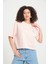 %100 Pamuk Bisiklet Yaka Kısa Kollu T-Shirt - Şık Kalp Detayı 1