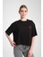 %100 Pamuk Bisiklet Yaka Kısa Kollu T-Shirt - Şık Kalp Detayı 5