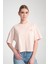 %100 Pamuk Bisiklet Yaka Kısa Kollu T-Shirt - Şık Kalp Detayı 4