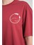 %100 Pamuk, Rahat Kesim, Bisiklet Yaka T-Shirt - Estetik Yazılı Tasarım 4