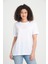 %100 Pamuk, Rahat Kesim Kısa Kollu T-Shirt - Şık Amour Yazısı 4