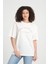 %100 Pamuk Kadın Oversized Bisiklet Yaka Kısa Kollu T-Shirt _ Motivasyonel Yazı Baskılı 1