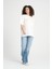%100 Pamuk Kadın Oversized Bisiklet Yaka Kısa Kollu T-Shirt _ Motivasyonel Yazı Baskılı 3