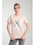 %100 Pamuk Kadın Bisiklet Yaka Pamuk T-Shirt - Şık Grafik Tasarım 3