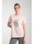 %100 Pamuk Kadın Bisiklet Yaka Pamuk T-Shirt - Şık Grafik Tasarım 5