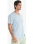 Erkek Modal Regular V Yaka Kısa Kol Mavi T-Shirt C7T1N7O04 2