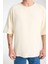 %100 Pamuk Oversize Kısa Kollu Bisiklet Yaka T-Shirt 4