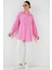 Kadın Oversize Bağcıklı Gömlek 5954 - Pembe 4