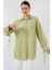 Kadın Oversize Bağcıklı Gömlek 5954 - E.yeşil 1