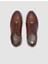 %100 Hakiki Deri Kahverengi Bağcıklı Erkek Spor Ayakkabı 9