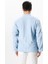 Uzun Kol Hakim Yaka Müslin Yazlık Sweatshirt Buz Mavi Bmv 2