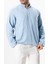 Uzun Kol Hakim Yaka Müslin Yazlık Sweatshirt Buz Mavi Bmv 3