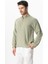 Uzun Kol Hakim Yaka Müslin Yazlık Sweatshirt Zeytin Yeşili Zytnysl 4