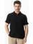 Kısa Kol Polo Yaka Müslin Yazlık Tshirt Siyah Syh 1