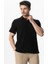 Kısa Kol Polo Yaka Müslin Yazlık Tshirt Siyah Syh 4