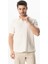 Kısa Kol Polo Yaka Müslin Yazlık Tshirt Kırık Beyaz Krkbyz 1