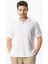 Kısa Kol Polo Yaka Müslin Yazlık Tshirt Beyaz Byz 1