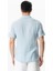 Kısa Kol Polo Yaka Müslin Yazlık Tshirt Buz Mavi Bmv 2