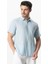 Kısa Kol Polo Yaka Müslin Yazlık Tshirt Buz Mavi Bmv 4