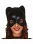 Siyah Deri Görünümlü Kedi Maskesi Cosplay ve Maskeli Balo Aksesuarı 3