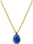 Lacivert Damla Taşlı 14 Ayar Altın Kolye 1