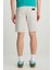 Slim Fit Dar Kesim Normal Bel Pamuklu Taş Rengi 5 Cep Şort 4