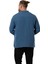 Uzun Kol Erkek Hakim Yaka Double Müslin Sonbahar ve Kışlık Sweatshirt Indigo Indg 4