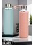 Deri Kılıflı Borosilikat Matara 500 ml 2 Renk 2 Li Set 1