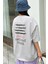 Kadın Aweasome Gri Oversize Sırt Baskılı T-Shirt Tee 1