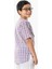 Kısa Kol Şile Bezi Zımbalı Yazlık Erkek Çocuk Tshirt Lila Ekose 3036 3