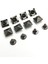 100 Set Kare Sivri Uç Perçinler Diy Çanta Zanaat 12MM (Yurt Dışından) 5