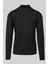 Regular Fit Polo Yaka Erkek Yün Kazak Siyah 1
