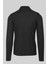 Regular Fit Polo Yaka Erkek Yün Kazak Siyah 2