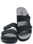 Kifidis SIB160147 Kifidis-Natura Kadın Çift Bantlı Anatomik Deri Terlik 36-41 Siyah/black 2