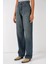 6689 Kadın Yüksek Bel Baggy Kot Pantolon - Indigo 3