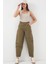 6703 Yüksek Bel Kot Pantolon - Haki 3