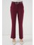 6538 Kemerli Ispanyol Paça Pantolon - Bordo 2