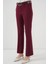6538 Kemerli Ispanyol Paça Pantolon - Bordo 4