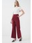 6647 Bol Paça Kumaş Pantolon - Bordo 1