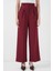 6647 Bol Paça Kumaş Pantolon - Bordo 2