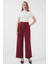6647 Bol Paça Kumaş Pantolon - Bordo 3
