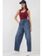 Kadın Baggy Kot Pantolon 6700 - Lacivert 1