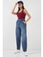 Kadın Baggy Kot Pantolon 6700 - Lacivert 3
