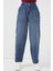 Kadın Baggy Kot Pantolon 6700 - Lacivert 4