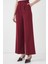 6647 Bol Paça Kumaş Pantolon - Bordo 4