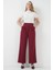 6647 Bol Paça Kumaş Pantolon - Bordo 5