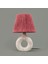 Printemps Handmade Seramik Abajur - Pembe / Beyaz - 42X25X25 cm 2
