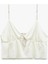 V Yaka Askılı Bridal Saten Crop Pijama Üstü 1