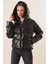 5114 Oversize Deri Mont - Siyah 1